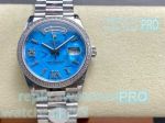 8+ Factory Turquoise Blue Dial 904l Steel Rolex Day-Date 36 Men Watch